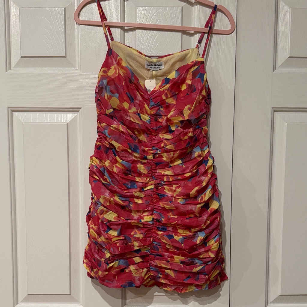 Charlie Holiday Red And Yellow Mini Dress